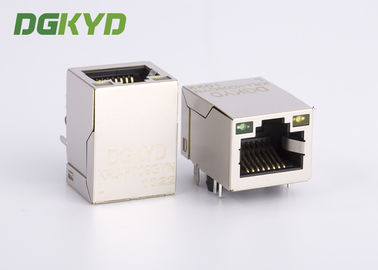 LEDs를 가진 KRJ-H009GYNL 기가비트 네트워크 잭 rj45 요지 단위 단 하나 항구