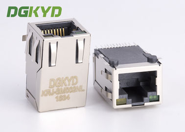보호한 RJ45 PCB 연결관 SMT CAT5 rj45 자석 잭, G/Y LED를 금속을 붙이십시오