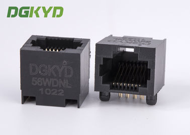 DGKYD-56WDNL 100 기본적인 T 정각 Rj45는 항구 잭 블랙 플라스틱 주거를 골라냅니다