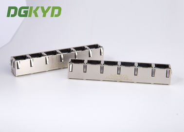 KRJ-56S8P8C1X6YGNL는 LEDs를 가진 1개 x 6개의 항구 Rj45 여성 잭 다 Rj45를 보호했습니다