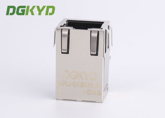 Telecom Connector With Integrated Magnetics RJ45 Modular Jack Single Port 25.4mm