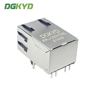 KRJ-099YENL Network Interface Computer RJ45 Connector With Baiyum Board Light Strip