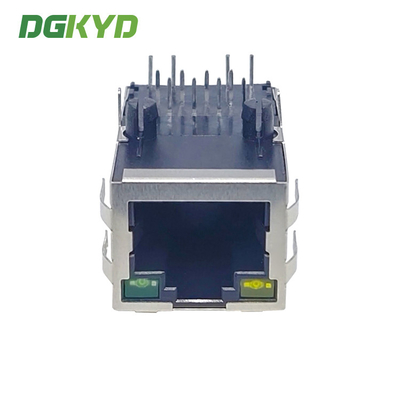 KRJ-099YENL Network Interface Computer RJ45 Connector With Baiyum Board Light Strip