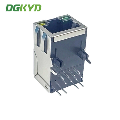 KRJ-099YENL Network Interface Computer RJ45 Connector With Baiyum Board Light Strip