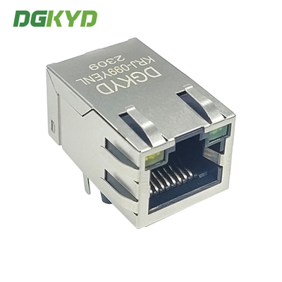 KRJ-099YENL Network Interface Computer RJ45 Connector With Baiyum Board Light Strip