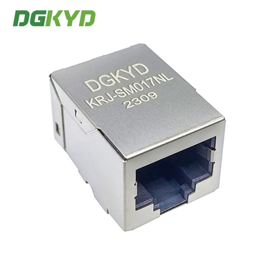 KRJ-SM017NL Shielded cat5 network jack, Low profile SMT rj45 connector with internal transformer