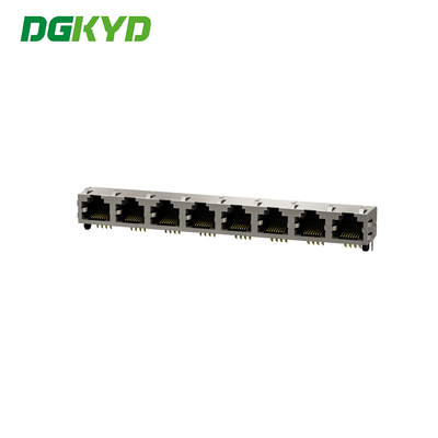 RJ45 Plug In EMI Finger Shield RJ45 Cat5 1x8 Multi Port Rj45 Modular Jacks Without LED DGKYD561888HWA1DY1022
