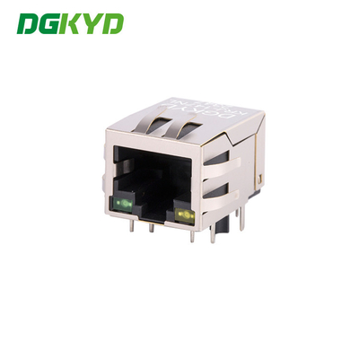 KRJ-147NL 100M RJ45 Network Connector With Light And Shielded Network Port Socket
