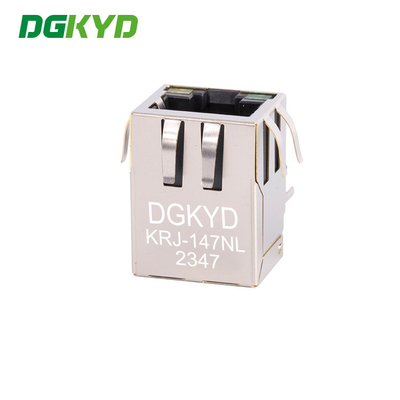 KRJ-147NL 100M RJ45 Network Connector With Light And Shielded Network Port Socket
