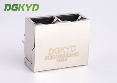 1000 Base Tx Ganged Dual Port Rj45 Internet Connection Jack Gigabit Ethernet Connector