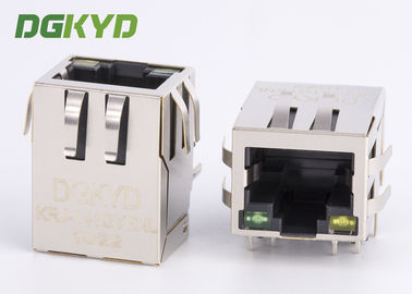 10/100 Base-tx network connector rj45 single port with G/Y led and EMI Fingers RJ45 With Transformer