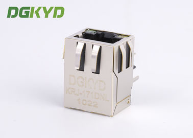 Right Angle integrated RJ45 single port female Jack with magnetics 8P8C For Router RJ45 With Transformer