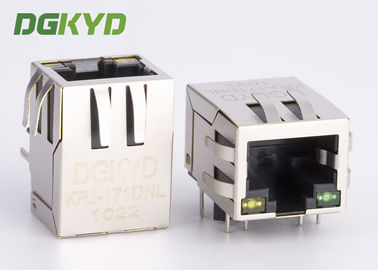 Right Angle integrated RJ45 single port female Jack with magnetics 8P8C For Router RJ45 With Transformer