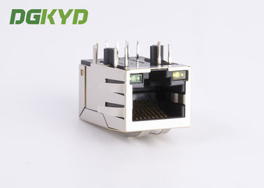 Right Angle integrated RJ45 single port female Jack with magnetics 8P8C For Router RJ45 With Transformer
