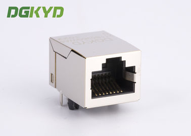Shielded 10 / 100 Mb RJ45 Magnetics Connector Module Tab Up THT
