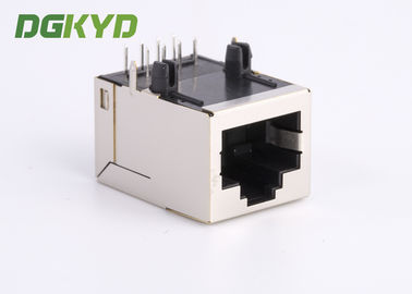 Shielded 10 / 100 Mb RJ45 Magnetics Connector Module Tab Up THT
