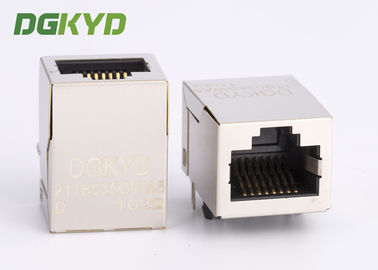 Shielded 10 / 100 Mb RJ45 Magnetics Connector Module Tab Up THT