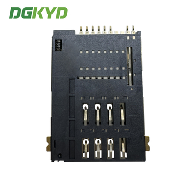 SIM Card Holder PUSH 6P+2 SMT Pillarless Telephone Card Holder DGKYDSIM18H62W6A2Y3WS286