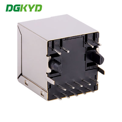 180 degree Ethernet port vertical RJ45 connector Gigabit integrated filter DGKYD511Q106AB1A8D