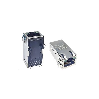 DGKYD RJ45 Connector 12 Pin 6u Gold Plating Shielded PCB Mount