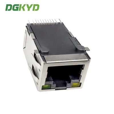 DGKYD311B083DA1A7S009 SMD RJ45 Magnetic Jack 100 Base-T Adjustment Plate With Leds