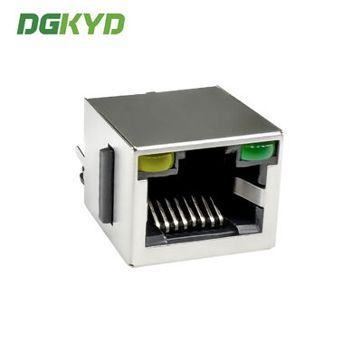 RJ45 vertical network interface direct insertion with light and shielding connector DGKYD52TE1188AB1A1DB4