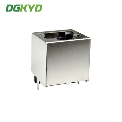 RJ45 vertical connector without light strip shielding 6U flat pin interface DGKYD52T1188GWA1D20B4