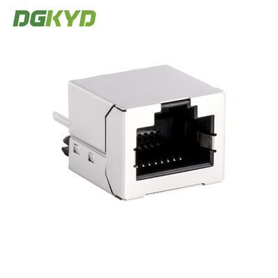 RJ45 Interface 52T 180 Degree In Line Network Port Socket 8P8C No Light Shielding Connector DGKYD52T1188GWA1DY1008