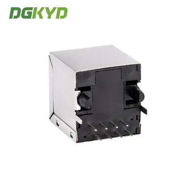Industrial vertical network port RJ45 connector, unlit shielded interface, DGKYD511B074GWA8D