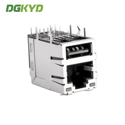 RJ45 Ethernet port with USB lightless shielded 100Mbps Ethernet socket DGKYD611B101DB1WD009