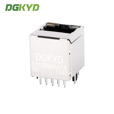 Vertical RJ45 connector 180 degree straight insertion gigabit integrated filter DGKYD511Q066AA1A8D