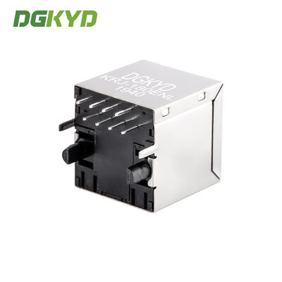 180 Degree Vertical Entry 10/100 Base Magnetic RJ45 Connector Module Shielded KRJ-180ENL