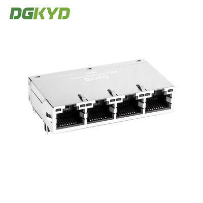 4 Ports Giga Ethernet Connector Rj45 Modular Jack,Industrial network port 1000 BASE-TX KRJ-4339PGYENL
