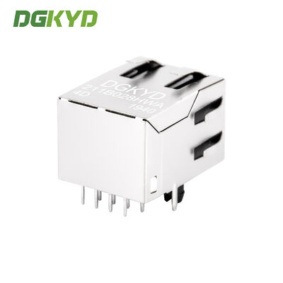 100Mbps Shielded RJ45 Connector with Integrated Network Transformer and No Light Strip