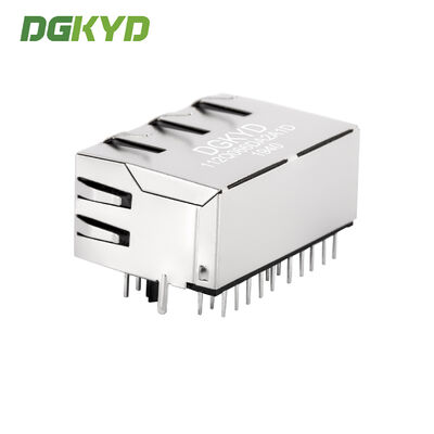 RJ45 Ethernet Connector Gigabit Integrated Transformer with LED and Metal Shield DGKYD112Q066DA2A1D