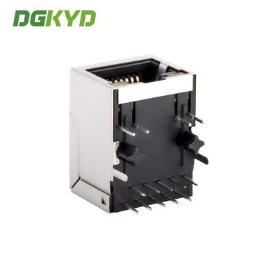 DIP Mount TAB-DOWN RJ45 Network Connector with 2.5G Integrated Transformer Single Port RJ45 Ethernet Jack