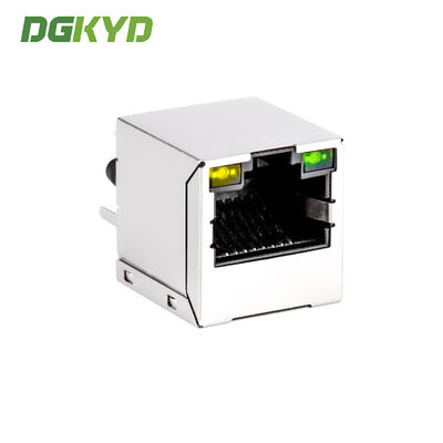 Vertical 180° Straight Insertion RJ45 Connector Gigabit Integrated Filter Single Port RJ45 Jack