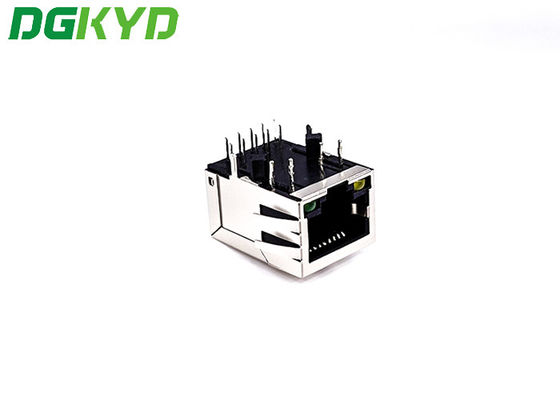 Modular Single Port RJ45 DIP Connector With LED