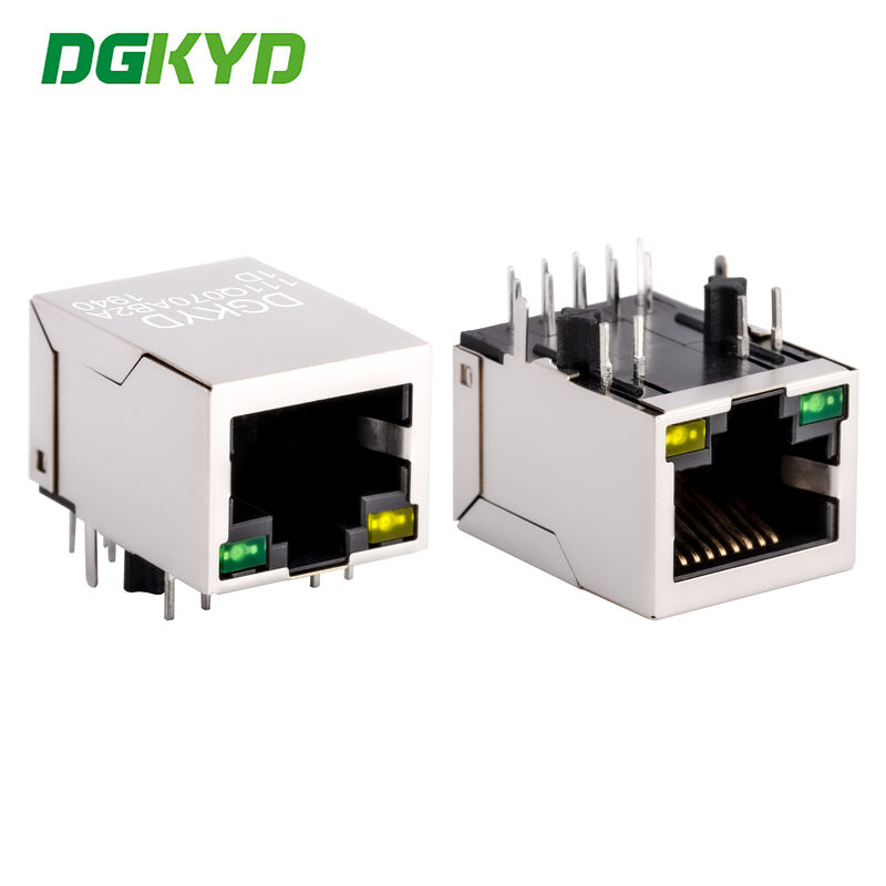 RJ45 connector 1X1 1000BASE TAB-DOWN network socket Ethernet connector RJ45 interface DGKYD111Q070AB2A1D