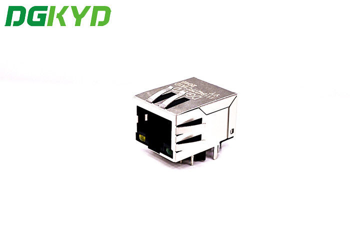 Modular Single Port RJ45 DIP Connector With LED