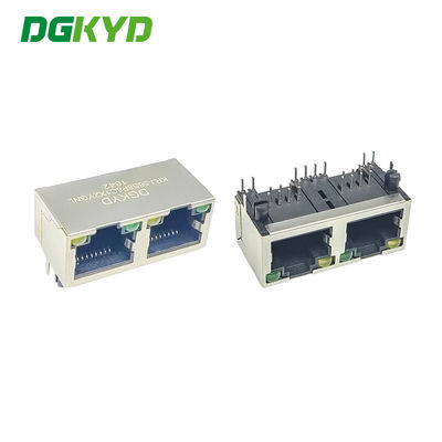 KRJ-56S8P8C1X2YGNL 조로 편성한 2 공항 RJ45 이더넷 잭 캄보 100 토대 Tx 르제이 45 1 Ｘ 2