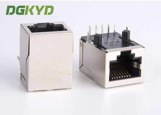 100개 메가비트 RJ45 자기학 모듈러 잭, 한 개의 포트 망 케이블 커넥터 Rj45