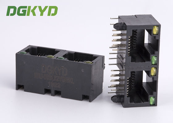 KRJ-56S1X2YGWKNL은 UTP를 위한 조로 편성한 투 포트 기가비트 이더넷 Rj45 랜잭 위로 라벨을 답니다
