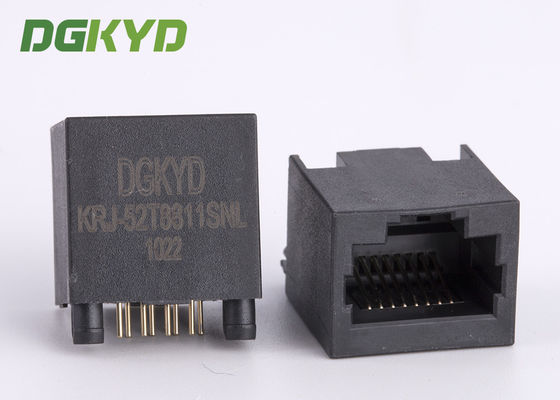 180도 상단 입구 초고속 Rj45 커넥터 이더넷 케이블 소켓 KRJ-52T8811SNL