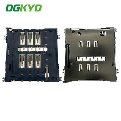 미크로 SIM 카드 소지자 NO-PUSH 1.50H 6PIN 카드 소지자 전화 카드 소지자 DGKYDSIM15H6A6A2Y3WS286