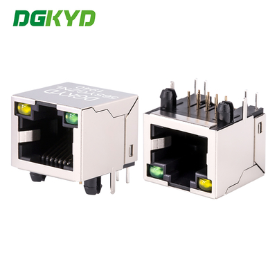 단일 포트 RJ45 보호식 jack 변압기 없이,10/100/1000BASE 8p8c 커넥터 DGKYD-56SYGZNL