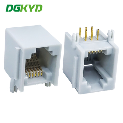 RJ11 모든 플라스틱 귀 회색 망 포트 커넥터 6P6C 망 포트 소켓 인터페이스 DGKYD5523E1166IWE1DY5