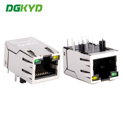 RJ45 네트워크 커넥터 빛 및 금속 보호 장치 DGKYD311B075DA2A4DN과 함께 100Mbps 통합 이더넷 트랜스포머