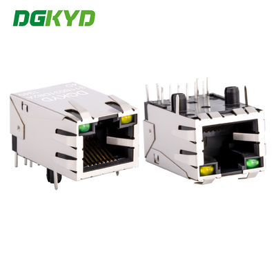 RJ45 커넥터 100Mbps 통합 변압기 네트워크 포트 단일 행 핀 DGKYD311B031DB2A4D
