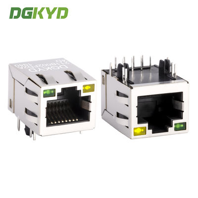 내장형 100Mbps 통합 변압기 및 LED가 있는 RJ45 네트워크 포트 소켓 DGKYD211B002FD2A4D